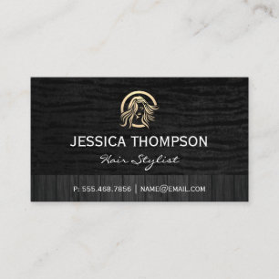 Cartão De Visita Logotipo do Salão do Cabelo   Stylist