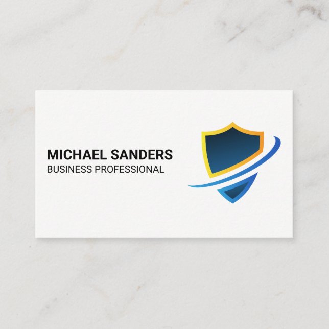 Cartão De Visita Logotipo do Security Shield (Frente)
