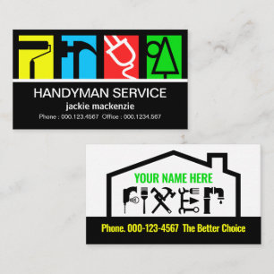 Cartão De Visita Logotipo do Serviço de Construtores Impressionante