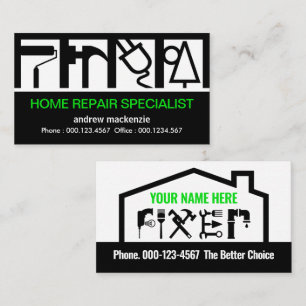 Cartão De Visita Logotipo do Serviço de Construtores Impressionante