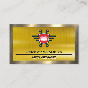 Cartão De Visita Logotipo do serviço de reparação de automóveis M