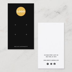 Cartão De Visita Logotipo do suporte do monitor preto de 4 furos