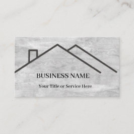 Cartão De Visita Logotipo do Teto Real Profissional