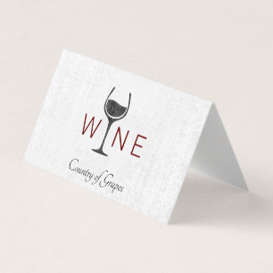 Cartão De Visita Logotipo do Vinho  VINHO