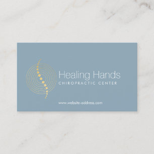 Cartão De Visita Logotipo dos círculos Dourados do Abstrato quiropr