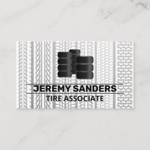 Cartão De Visita Logotipo dos pneus empilhados   Marcas dos pneus
