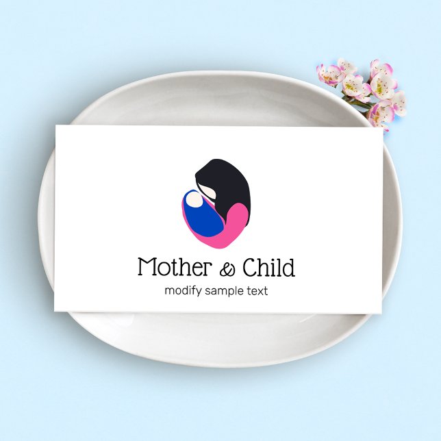 Cartão De Visita Logotipo Doula Prenatal Birthing (Criador carregado)