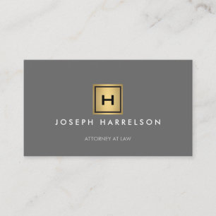 Cartão De Visita LOGOTIPO DOURADO da CAIXA com SEU INITIAL/MONOGRAM