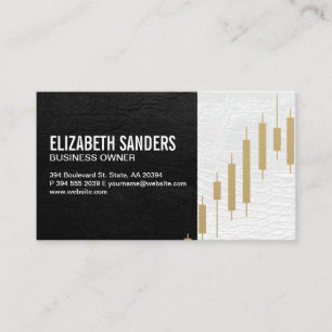 Cartão De Visita Logotipo Dourado do Candlestick