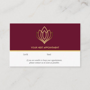 Cartão De Visita logotipo Dourado do Lotus Ruby ioga de massage