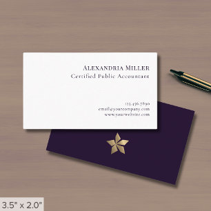 Cartão De Visita Logotipo Dourado Elegance mínimo
