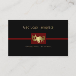 Cartão De Visita Logotipo Dourado Geoglyph Fox Peru Nazca