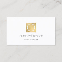 Cartão De Visita Logotipo Dourado para fotografia da lente do círcu