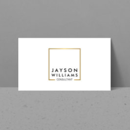 Cartão De Visita Logotipo Dourado preto profissional e preto fino I