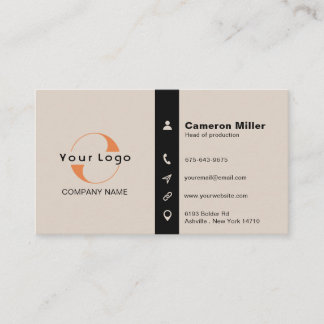 Cartão De Visita Logotipo e ícones mínimos profissionais corporativ