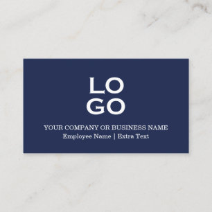 Cartão De Visita Logotipo e Marinho de título personalizados da emp