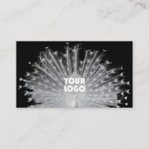 Logotipo e Preto Branco de Pavão Design único Eleg