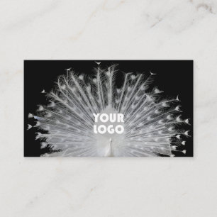 Cartão De Visita Logotipo e Preto-branco Elegante Design único