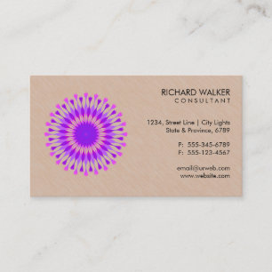 Cartão De Visita Logotipo Elegante Lotus Madeira Floral Bem-estar d