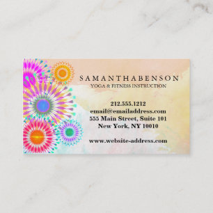 Cartão De Visita Logotipo Elegante Meditação Yoga Flores de Lotus