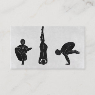 Cartão De Visita Logotipo Elegante Yoga