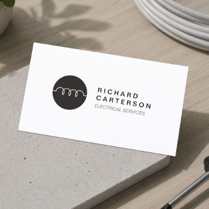 CARTÃO DE VISITA LOGOTIPO ELÉTRICO MODERNO EM BRANCO II