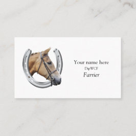 Cartão De Visita Logotipo em ferradura para farriers