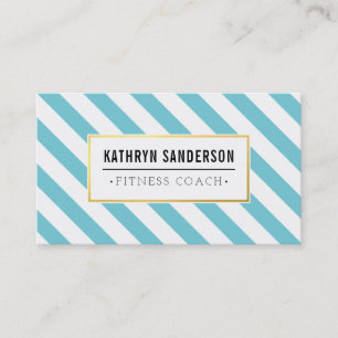 Cartão De Visita Logotipo em ouro de faixa MODERN BOLD emblem aqua
