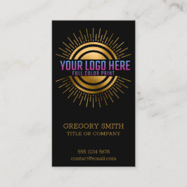 Cartão De Visita Logotipo Empresarial Código QR Preto