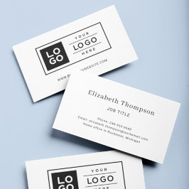 Cartão De Visita Logotipo Empresarial Moderno Personalizado de Nome