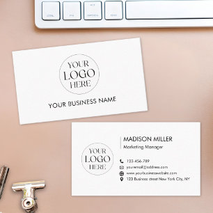 Cartão De Visita Logotipo Empresarial Personalizado Moderno Minimal