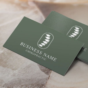 Cartão De Visita Logotipo espinhal Chiropracor Chiropractic Sage Gr