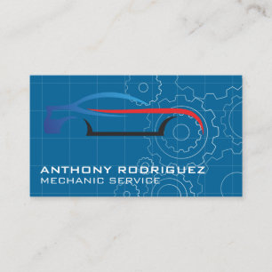 Cartão De Visita Logotipo Estilizado de Carro Esportivo Engrenage