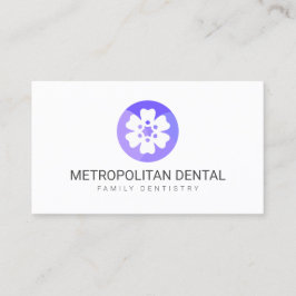 Cartão De Visita Logotipo exclusivo da ventoinha roxa do dentista