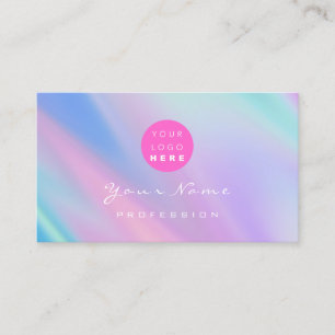 Cartão De Visita Logotipo Eyelash Makeup Hair Unhas Holograph Moder