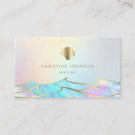 Cartão De Visita logotipo faux gold foil seashell