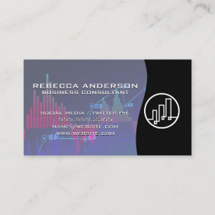 Cartão De Visita Logotipo financeiro / Gráfico do mercado de açõ