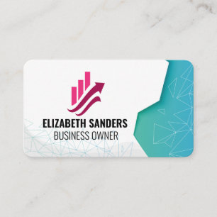 Cartão De Visita Logotipo Fintech Padrões Geométricos