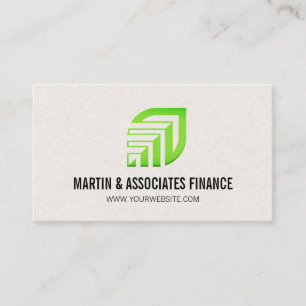 Cartão De Visita Logotipo Folha Finanças