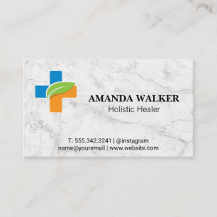 Cartão De Visita Logotipo Folha Medicina   Médico