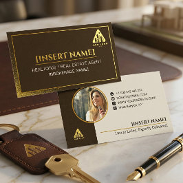 Cartão De Visita Logotipo & Foto Agente Corretor de Imóveis Minimal