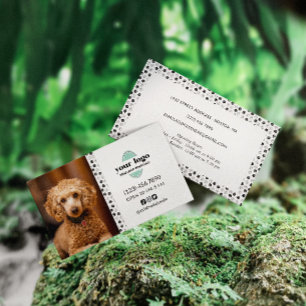 Cartão De Visita Logotipo fotográfico em crescimento de cachorros M