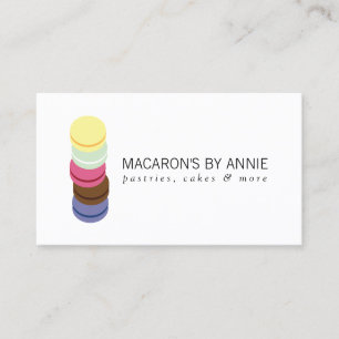 Cartão De Visita LOGOTIPO FRANCÊS da PILHA de MACARON para a