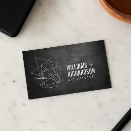 Cartão De Visita Logotipo Geométrico abstrato preto