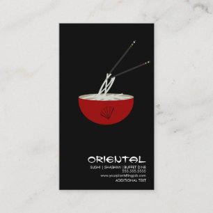 Cartão de Visita Logotipo Hibachi Japão Sushi Rame