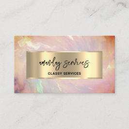 Cartão De Visita Logotipo holográfico QR Código Comprar Rosa