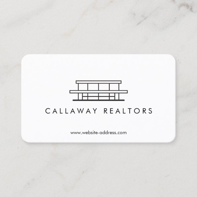 Cartão De Visita Logotipo Home Moderno Único II Imobiliário (Frente)