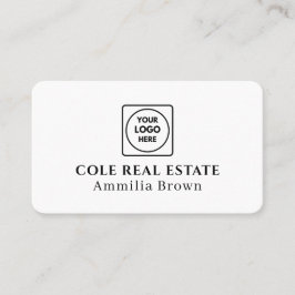 Cartão De Visita Logotipo Imobiliário | Design de Realtor Mínimo Mo