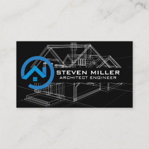 Cartão De Visita Logotipo Imobiliário   Impressões azuis