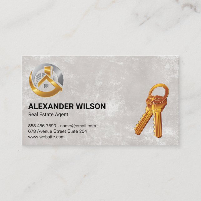 Cartão De Visita Logotipo Imobiliário | Teclas (Frente)